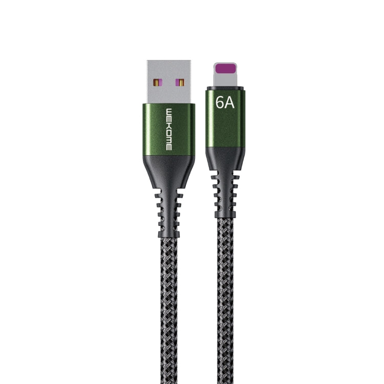 كابل شحن سريع وبيانات USB إلى 8 دبابيس من سلسلة WEKOME WDC-169I Raython بقوة 6 أمبير، الطول: 1 متر