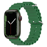 سوار ساعة سيليكون بنمط المحيط، لساعة Apple Watch السلسلة 8&7 41مم، لساعة Apple Watch السلسلة 8&7 41مم / SE 2&6&SE&5&4 40مم