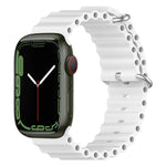 سوار ساعة سيليكون بنمط المحيط، لساعة Apple Watch السلسلة 8&7 41مم، لساعة Apple Watch السلسلة 8&7 41مم / SE 2&6&SE&5&4 40مم