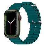 سوار ساعة سيليكون بنمط المحيط، لساعة Apple Watch السلسلة 8&7 41مم، لساعة Apple Watch السلسلة 8&7 41مم / SE 2&6&SE&5&4 40مم