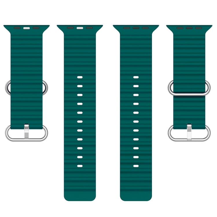 سوار ساعة سيليكون بنمط المحيط، لساعة Apple Watch السلسلة 8&7 41مم، لساعة Apple Watch السلسلة 8&7 41مم / SE 2&6&SE&5&4 40مم