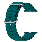 سوار ساعة سيليكون بنمط المحيط، لساعة Apple Watch السلسلة 8&7 41مم، لساعة Apple Watch السلسلة 8&7 41مم / SE 2&6&SE&5&4 40مم