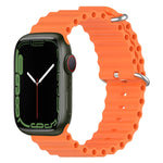 سوار ساعة سيليكون بنمط المحيط، لساعة Apple Watch السلسلة 8&7 41مم، لساعة Apple Watch السلسلة 8&7 41مم / SE 2&6&SE&5&4 40مم