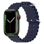 سوار ساعة سيليكون بنمط المحيط، لساعة Apple Watch السلسلة 8&7 41مم، لساعة Apple Watch السلسلة 8&7 41مم / SE 2&6&SE&5&4 40مم