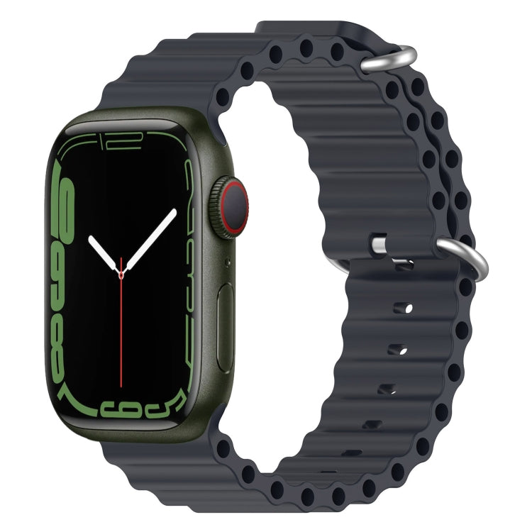 سوار ساعة سيليكون بنمط المحيط، لساعة Apple Watch السلسلة 8&7 41مم، لساعة Apple Watch السلسلة 8&7 41مم / SE 2&6&SE&5&4 40مم