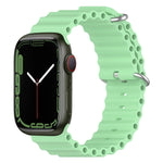 سوار ساعة سيليكون بنمط المحيط، لساعة Apple Watch السلسلة 8&7 41مم، لساعة Apple Watch السلسلة 8&7 41مم / SE 2&6&SE&5&4 40مم