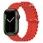 سوار ساعة سيليكون بنمط المحيط، لساعة Apple Watch السلسلة 8&7 41مم، لساعة Apple Watch السلسلة 8&7 41مم / SE 2&6&SE&5&4 40مم