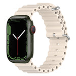 سوار ساعة سيليكون بنمط المحيط، لساعة Apple Watch السلسلة 8&7 41مم، لساعة Apple Watch السلسلة 8&7 41مم / SE 2&6&SE&5&4 40مم