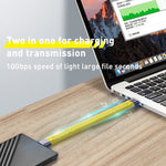 كابل بيانات مرن FPC USB-C/Type-C إلى USB-C/Type-C بقوة 100W وسرعة 10Gbps، الطول: 13.8 سم