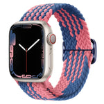 سوار ساعة مضفر من النايلون مع إبزيم، لساعات Apple Watch Ultra 49 مم / السلسلة 8 و 7 45 مم / SE 2 و 6 و SE و 5 و 4 44 مم / 3 و 2 و 1 42 مم