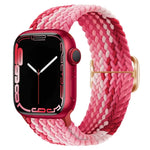 سوار ساعة مضفر من النايلون مع إبزيم، لساعات Apple Watch Ultra 49 مم / السلسلة 8 و 7 45 مم / SE 2 و 6 و SE و 5 و 4 44 مم / 3 و 2 و 1 42 مم