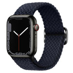 سوار ساعة مضفر من النايلون مع إبزيم، لساعات Apple Watch Ultra 49 مم / السلسلة 8 و 7 45 مم / SE 2 و 6 و SE و 5 و 4 44 مم / 3 و 2 و 1 42 مم