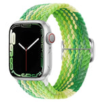 سوار ساعة مضفر من النايلون مع إبزيم، لساعات Apple Watch Ultra 49 مم / السلسلة 8 و 7 45 مم / SE 2 و 6 و SE و 5 و 4 44 مم / 3 و 2 و 1 42 مم