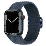 سوار ساعة مضفر من النايلون مع إبزيم، لساعات Apple Watch Ultra 49 مم / السلسلة 8 و 7 45 مم / SE 2 و 6 و SE و 5 و 4 44 مم / 3 و 2 و 1 42 مم
