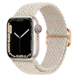 سوار ساعة مضفر من النايلون مع إبزيم، لساعات Apple Watch Ultra 49 مم / السلسلة 8 و 7 45 مم / SE 2 و 6 و SE و 5 و 4 44 مم / 3 و 2 و 1 42 مم