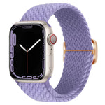 سوار ساعة مضفر من النايلون مع إبزيم، لساعات Apple Watch Ultra 49 مم / السلسلة 8 و 7 45 مم / SE 2 و 6 و SE و 5 و 4 44 مم / 3 و 2 و 1 42 مم