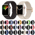 سوار ساعة مضفر من النايلون مع إبزيم، لساعات Apple Watch Ultra 49 مم / السلسلة 8 و 7 45 مم / SE 2 و 6 و SE و 5 و 4 44 مم / 3 و 2 و 1 42 مم