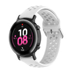 سوار ساعة رياضي بلون صلب بمشبك مقاس 20mm، لساعة هواوي GT2 مقاس 42MM، لساعة جالاكسي أكتيف2 / أكتيف