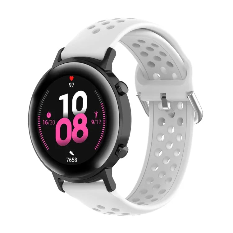 سوار ساعة رياضي بلون صلب بمشبك مقاس 20mm، لساعة هواوي GT2 مقاس 42MM، لساعة جالاكسي أكتيف2 / أكتيف