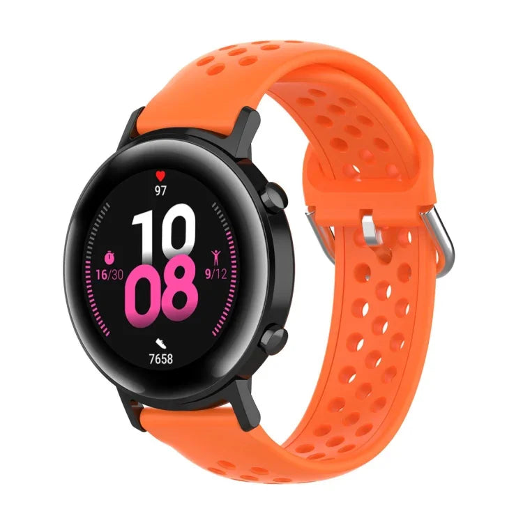 سوار ساعة رياضي بلون صلب بمشبك مقاس 20mm، لساعة هواوي GT2 مقاس 42MM، لساعة جالاكسي أكتيف2 / أكتيف