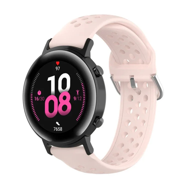 سوار ساعة رياضي بلون صلب بمشبك مقاس 20mm، لساعة هواوي GT2 مقاس 42MM، لساعة جالاكسي أكتيف2 / أكتيف