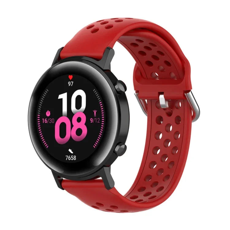 سوار ساعة رياضي بلون صلب بمشبك مقاس 20mm، لساعة هواوي GT2 مقاس 42MM، لساعة جالاكسي أكتيف2 / أكتيف