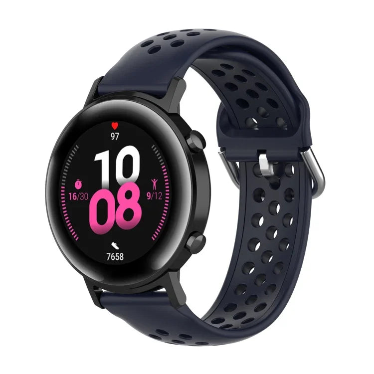 سوار ساعة رياضي بلون صلب بمشبك مقاس 20mm، لساعة هواوي GT2 مقاس 42MM، لساعة جالاكسي أكتيف2 / أكتيف