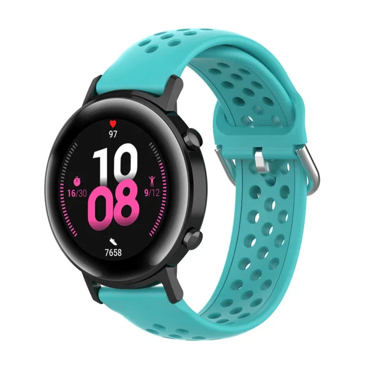 سوار ساعة رياضي بلون صلب بمشبك مقاس 20mm، لساعة هواوي GT2 مقاس 42MM، لساعة جالاكسي أكتيف2 / أكتيف