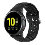 سوار ساعة رياضي بلون صلب بمشبك مقاس 20mm، لساعة هواوي GT2 مقاس 42MM، لساعة جالاكسي أكتيف2 / أكتيف