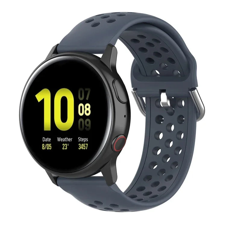 سوار ساعة رياضي بلون صلب بمشبك مقاس 20mm، لساعة هواوي GT2 مقاس 42MM، لساعة جالاكسي أكتيف2 / أكتيف