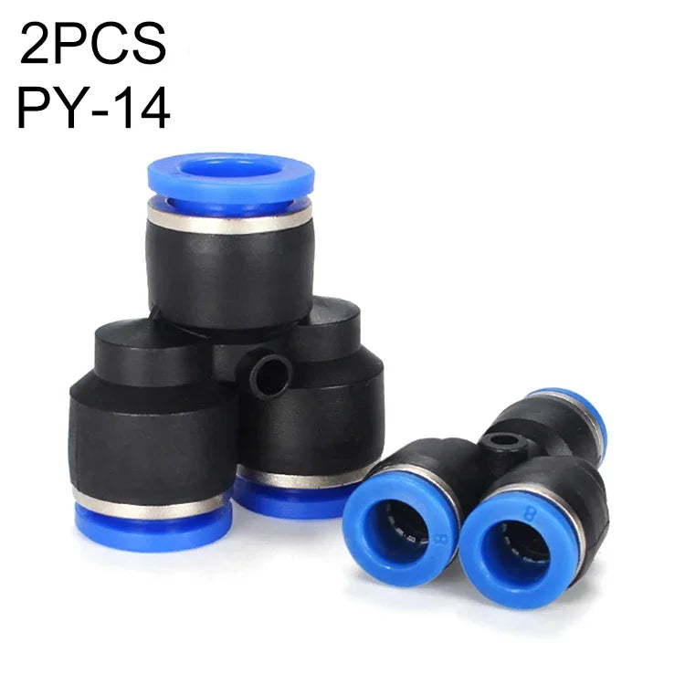 PY-14 LAIZE 2 قطع موصل سريع هوائي من نوع Y مخفض بلاستيكي، PY-4 (10 قطع)، PY-6 (10 قطع)، PY-8 (10 قطع)، PY-10 (10 قطع)، PY-12 (10 قطع)، PY-14 (2 قطع)، PY-16 (2 قطع)