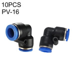 موصل هوائي بلاستيكي سريع زاوية 10 قطع من LAIZE، PV-4، PV-6، PV-8، PV-10، PV-12، PV-14، PV-16