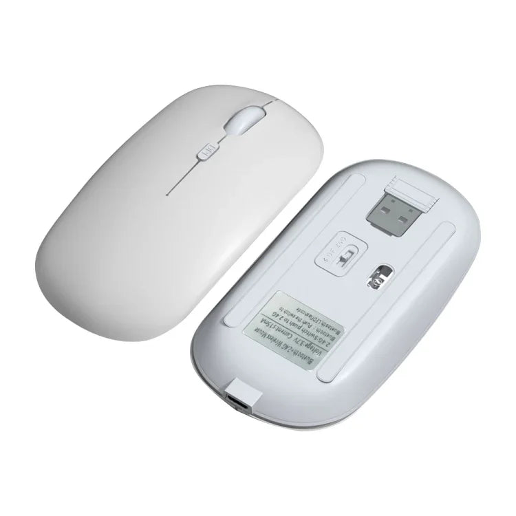 ماوس لاسلكي ثنائي الوضع بدقة 1600dpi بلوتوث و2.4G، بلوتوث + 2.4G (أبيض)، بلوتوث + 2.4G (أسود)، بلوتوث + 2.4G (وردي)، بلوتوث + 2.4G (بنفسجي)، بلوتوث + 2.4G (أصفر)، بلوتوث + 2.4G (أزرق)، بلوتوث + 2.4G (أخضر نعناعي)