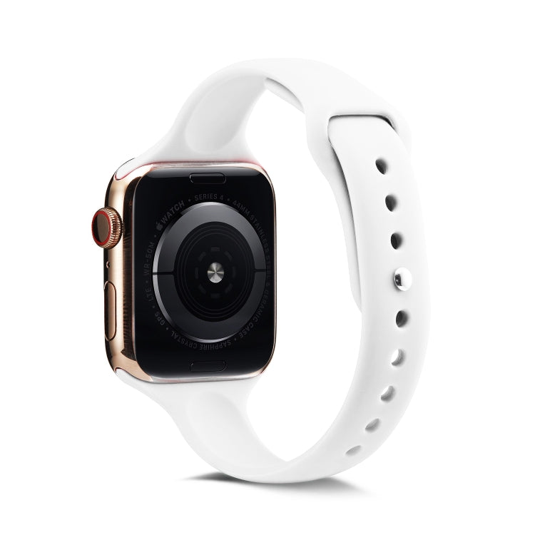 سوار ساعة رفيع بديل من السيليكون، لسلسلة Apple Watch 5/4 مقاس 44مم و 3/2/1 مقاس 42مم، ولسلسلة Apple Watch 5/4 مقاس 40مم و 3/2/1 مقاس 38مم