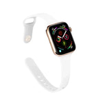 سوار ساعة رفيع بديل من السيليكون، لسلسلة Apple Watch 5/4 مقاس 44مم و 3/2/1 مقاس 42مم، ولسلسلة Apple Watch 5/4 مقاس 40مم و 3/2/1 مقاس 38مم