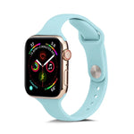 سوار ساعة رفيع بديل من السيليكون، لسلسلة Apple Watch 5/4 مقاس 44مم و 3/2/1 مقاس 42مم، ولسلسلة Apple Watch 5/4 مقاس 40مم و 3/2/1 مقاس 38مم