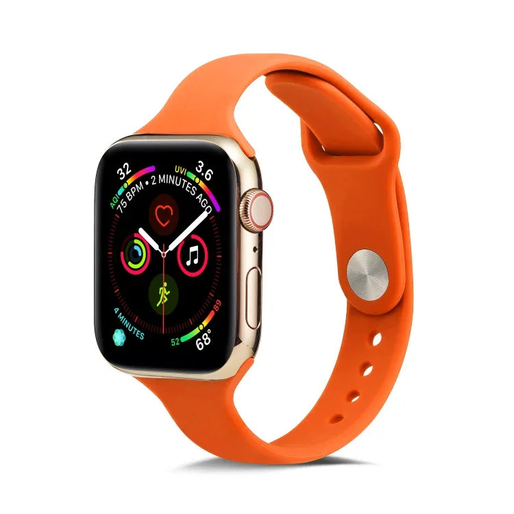 سوار ساعة رفيع بديل من السيليكون، لسلسلة Apple Watch 5/4 مقاس 44مم و 3/2/1 مقاس 42مم، ولسلسلة Apple Watch 5/4 مقاس 40مم و 3/2/1 مقاس 38مم