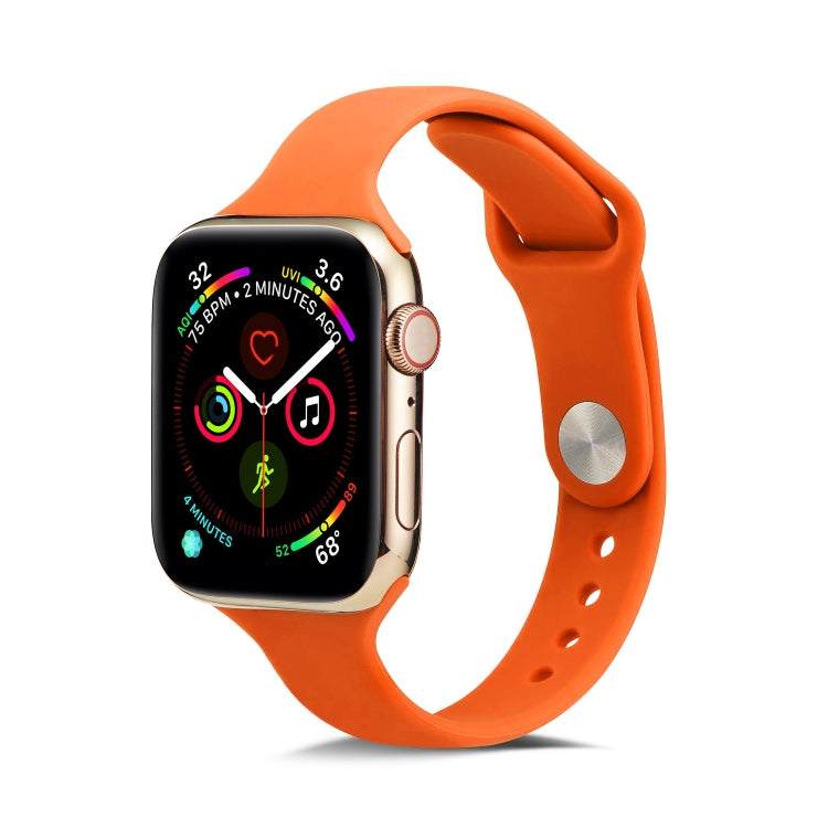 سوار ساعة رفيع بديل من السيليكون، لسلسلة Apple Watch 5/4 مقاس 44مم و 3/2/1 مقاس 42مم، ولسلسلة Apple Watch 5/4 مقاس 40مم و 3/2/1 مقاس 38مم