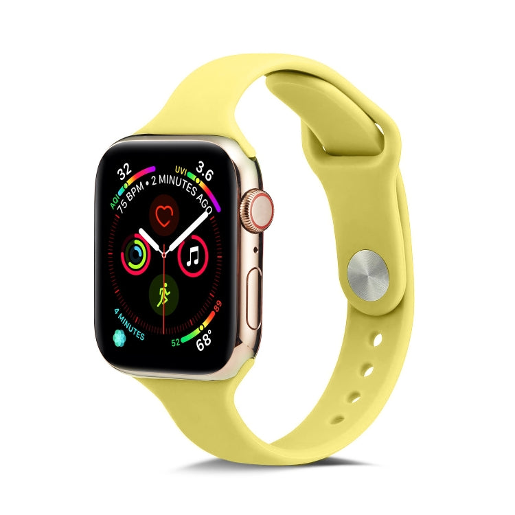 سوار ساعة رفيع بديل من السيليكون، لسلسلة Apple Watch 5/4 مقاس 44مم و 3/2/1 مقاس 42مم، ولسلسلة Apple Watch 5/4 مقاس 40مم و 3/2/1 مقاس 38مم