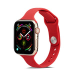 سوار ساعة رفيع بديل من السيليكون، لسلسلة Apple Watch 5/4 مقاس 44مم و 3/2/1 مقاس 42مم، ولسلسلة Apple Watch 5/4 مقاس 40مم و 3/2/1 مقاس 38مم