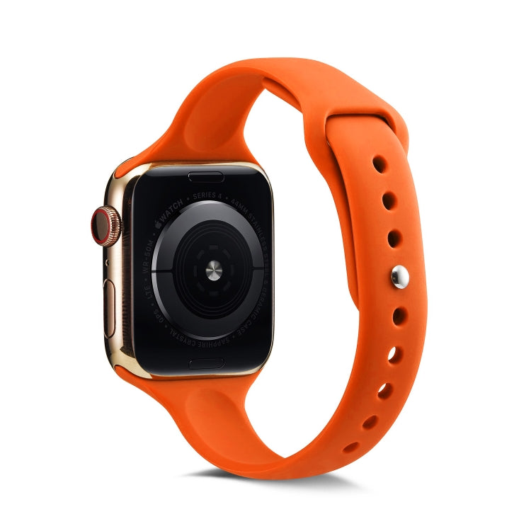 Thin Silicone Replacement Wrist Strap Watchband, For Apple Watch 5/4 40mm & 3/2/1 38mm, For Apple Watch 5/4 44mm & 3/2/1 42mm