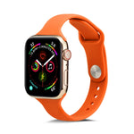 Thin Silicone Replacement Wrist Strap Watchband, For Apple Watch 5/4 40mm & 3/2/1 38mm, For Apple Watch 5/4 44mm & 3/2/1 42mm