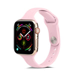Thin Silicone Replacement Wrist Strap Watchband, For Apple Watch 5/4 40mm & 3/2/1 38mm, For Apple Watch 5/4 44mm & 3/2/1 42mm