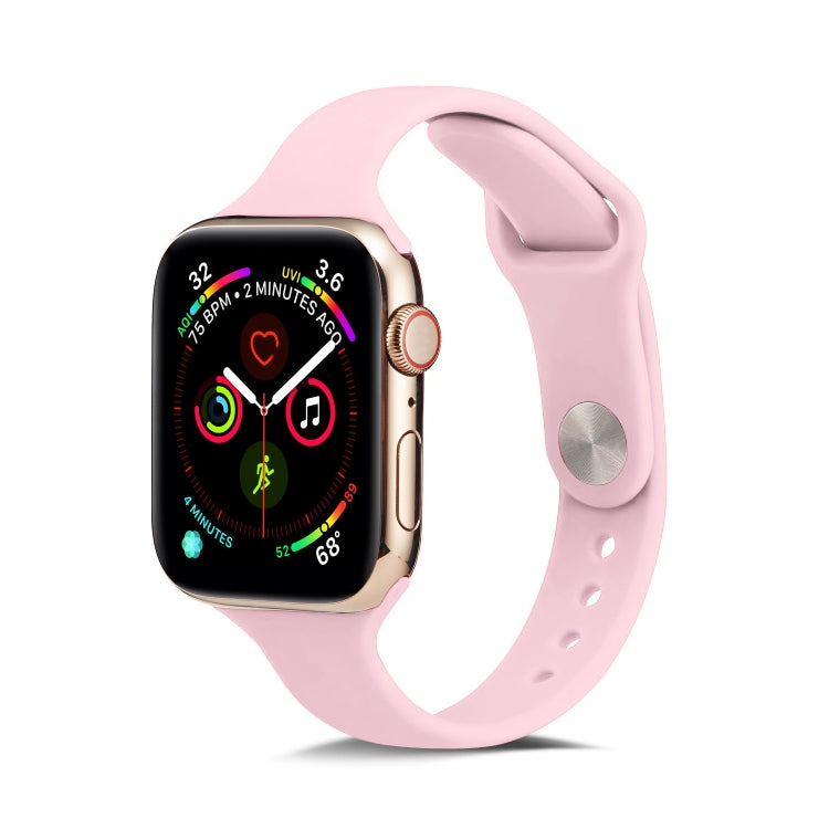 Thin Silicone Replacement Wrist Strap Watchband, For Apple Watch 5/4 40mm & 3/2/1 38mm, For Apple Watch 5/4 44mm & 3/2/1 42mm