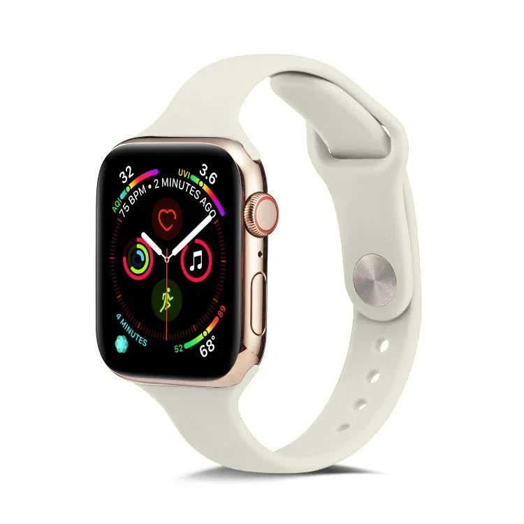سوار ساعة رفيع بديل من السيليكون، لسلسلة Apple Watch 5/4 مقاس 44مم و 3/2/1 مقاس 42مم، ولسلسلة Apple Watch 5/4 مقاس 40مم و 3/2/1 مقاس 38مم