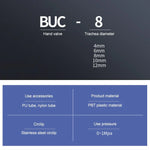 موصل سريع صمامات يدوية هوائية LAIZE، BUC-4، BUC-6، BUC-8، BUC-10، BUC-12، HVFF-4، HVFF-6، HVFF-8، HVFF-10، HVFF-12