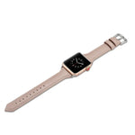 سوار ساعة رفيع بديل من الجلد، لسلسلة Apple Watch 5/4 مقاس 44مم و 3/2/1 مقاس 42مم، ولسلسلة Apple Watch 5/4 مقاس 40مم و 3/2/1 مقاس 38مم