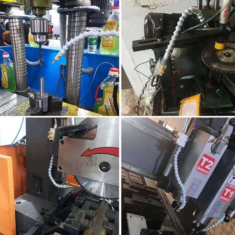 بخاخ تبريد وتزييت ضبابي لماكينة النقش على مخرطة CNC، بدون قاعدة مغناطيسية، مع قاعدة مغناطيسية