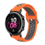 سوار ساعة رياضي بمشبك بلونين مقاس 20mm، لساعة هواوي GT2 مقاس 42MM، لساعة جالاكسي أكتيف2 / أكتيف