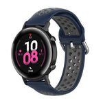 سوار ساعة رياضي بمشبك بلونين مقاس 20mm، لساعة هواوي GT2 مقاس 42MM، لساعة جالاكسي أكتيف2 / أكتيف